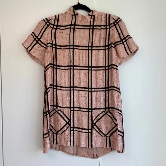 VALENTINO Checkered Sequin Top - Picture 2 of 5